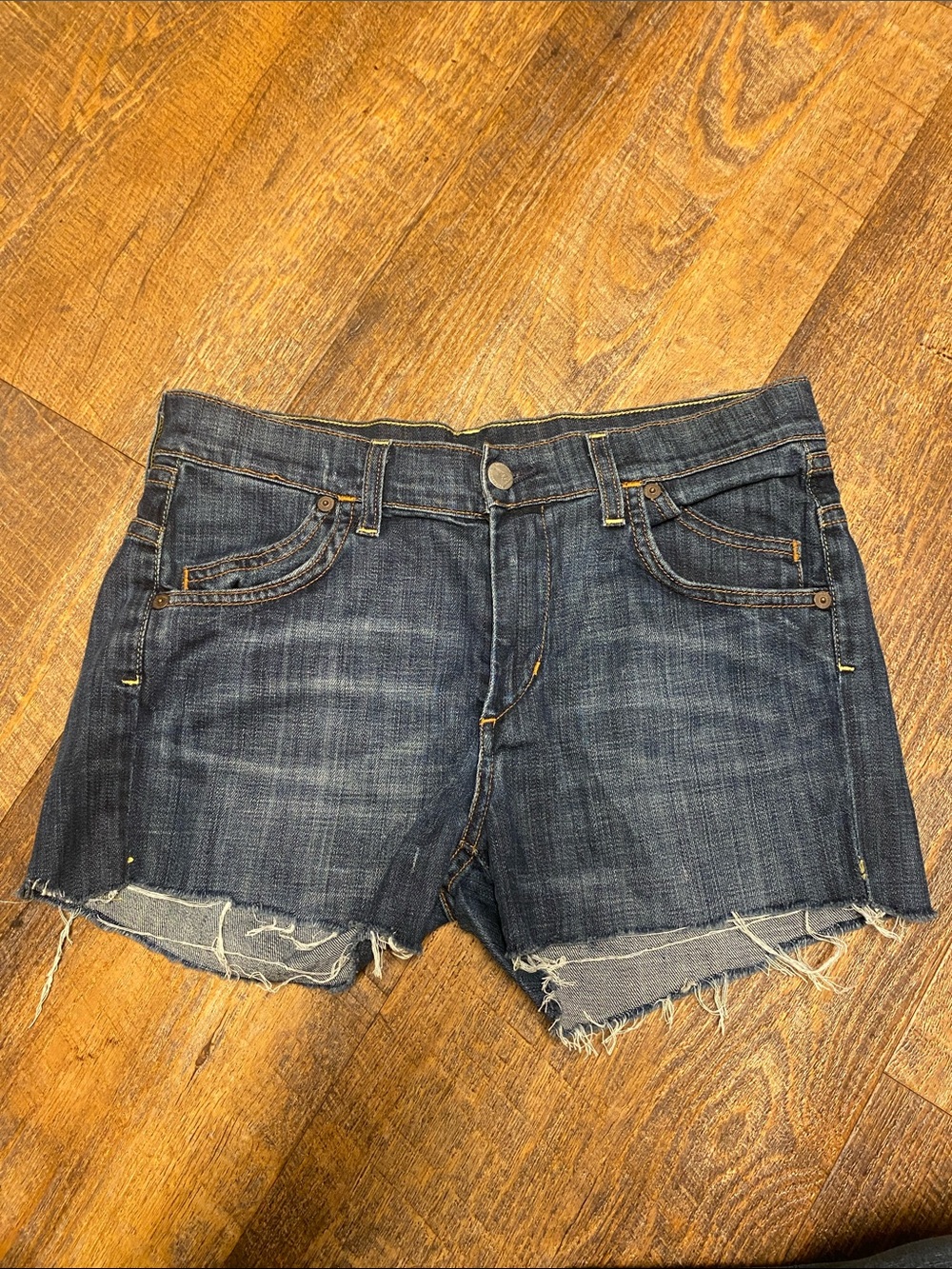 Citizens Of Humanity Denim Cutoff Shorts Dark Wash Size 28